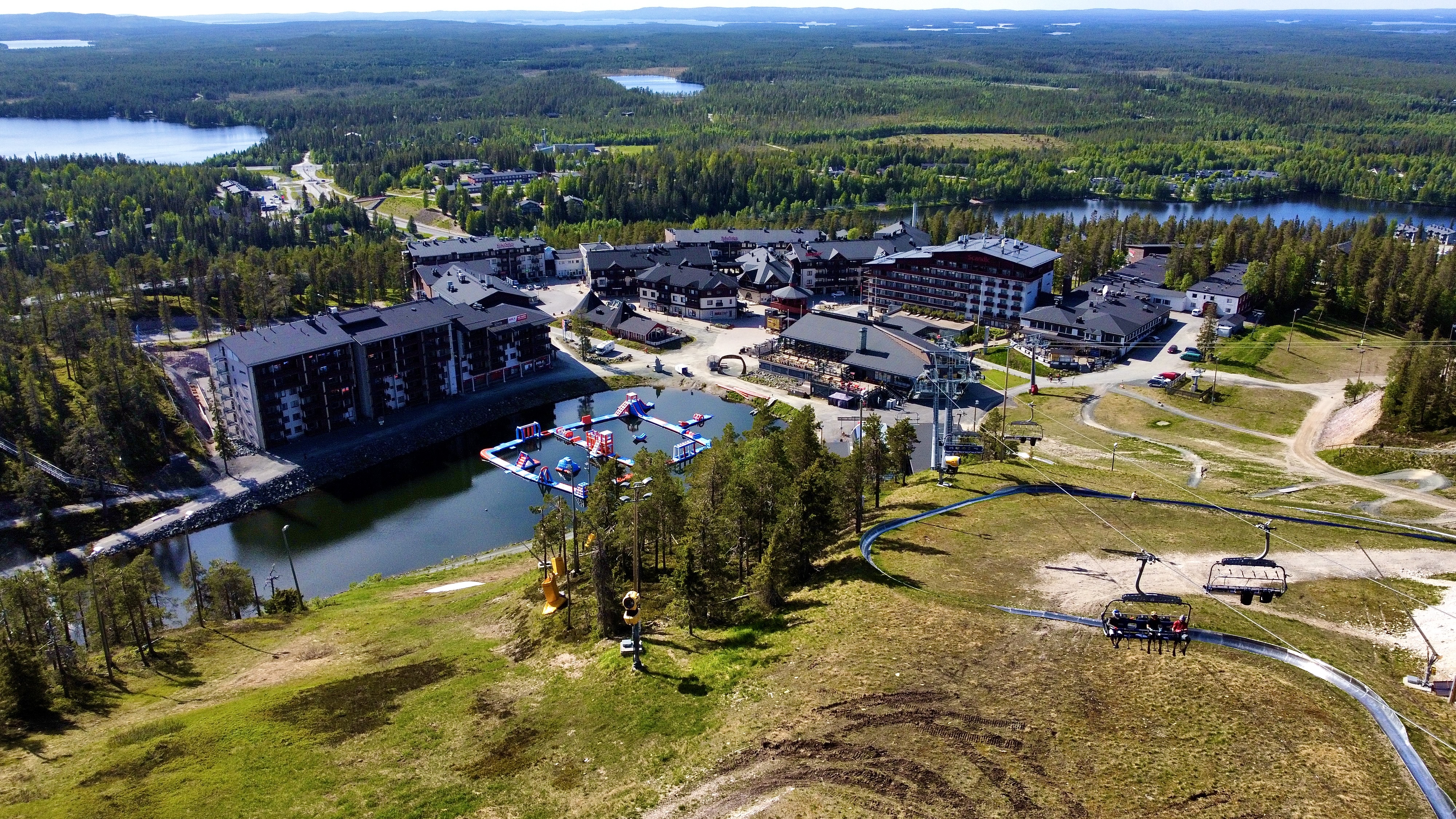 Ruka ski resort during summer