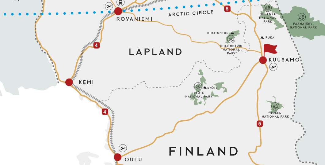 Maps and brochures in Ruka-Kuusamo 